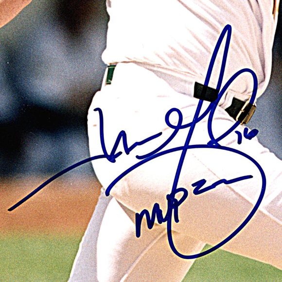 Jason Giambi Signed Oakland Athletics 8x10 Photo MVP Inscription Beckett Cert - Picture 3 of 6